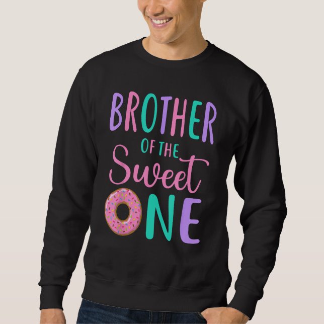 Sudadera Hermano del dulce un hermano Chica de cumpleaños D (Anverso)