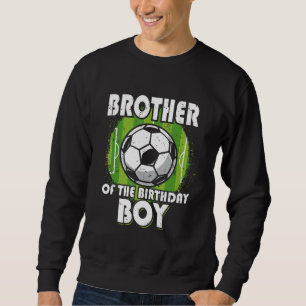 Sudadera Hermano Del Jugador De Fútbol De Cumpleaños Retro 