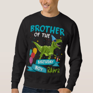 Sudadera Hermano del niño cumpleaños T-Rex Dinosaur Birthda