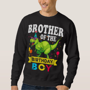 Sudadera Hermano del niño cumpleaños T-Rex RAWR Dinosaur Bi