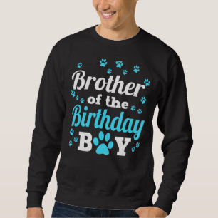 Sudadera Hermano Del Niño De Cumpleaños Perro Paw Bday Fies