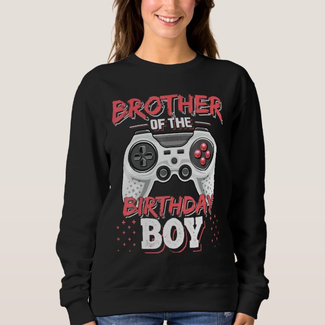Sudadera Hermano Del Niño De Cumpleaños Que Coincide Con Vi (Anverso)