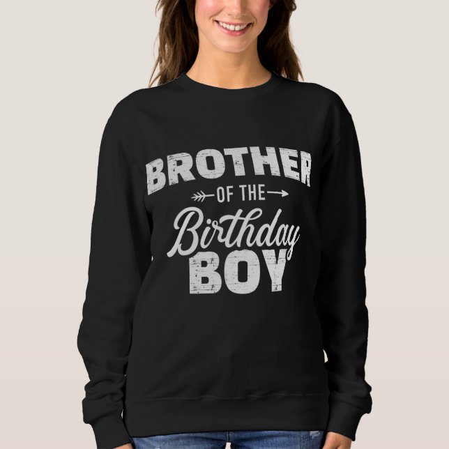 Sudadera Hermano del niño de cumpleaños que hace la misma f (Anverso)
