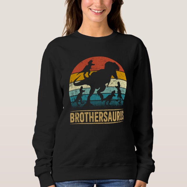 Sudadera Hermano Dinosaurio Rex Brothersaurus 4 Niños Padre (Anverso)