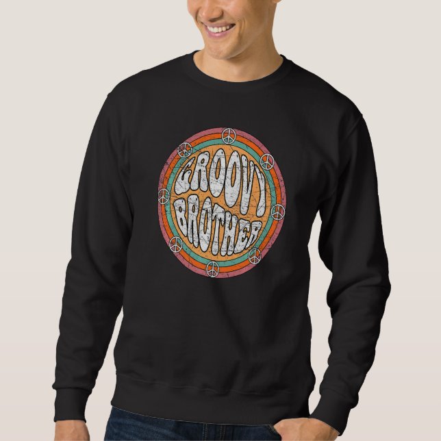 Sudadera Hermano Groovy Hermano Retro Hermano Estético de l (Anverso)