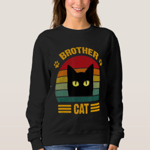 Sudadera Hermano Hermano Vintage Estilo Gato Retro 5