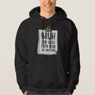 Sudadera Hermano, ¿Leíste Las Instrucciones  y Profe Genial