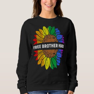 Sudadera Hermano Libre Abraza Lgbt Daisy Hippie Flor Arcoir