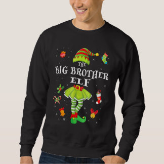 Sudadera Hermano Mayor Elfo Navidad Familia Combinación Lin