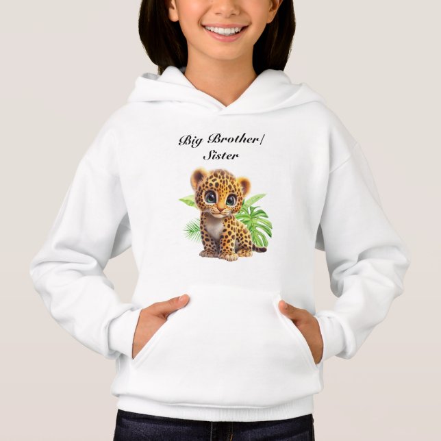 Sudadera Hermano Mayor Hermana Mayor Leopardo Salv (Anverso)