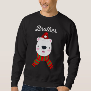 Sudadera Hermano Oso Gorro de Santa Navidad Familiar a Jueg