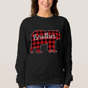 Sudadera Hermano Oso Navidades de la familia de la ropa roj