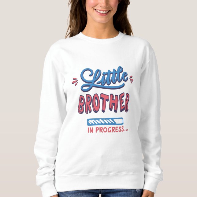 Sudadera Hermano pequeño en camino (Anverso)