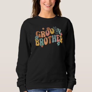 Sudadera Hermano Retro Groovy Flower Power Hippie Familia F