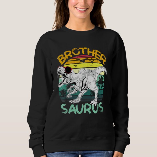 Sudadera Hermano Saurus Dinosaurio Familia T Rex Vint (Anverso)