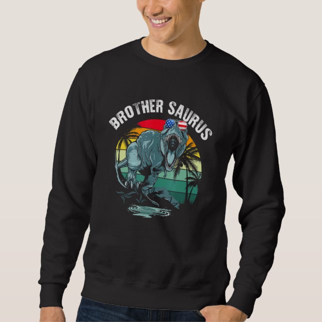 Sudadera Hermano T Rex Dinosaurio Hermano Saurus Us Fla (Anverso)
