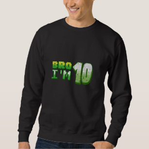 Sudadera Hermano, tengo 10 años, chico gamer píxel número d