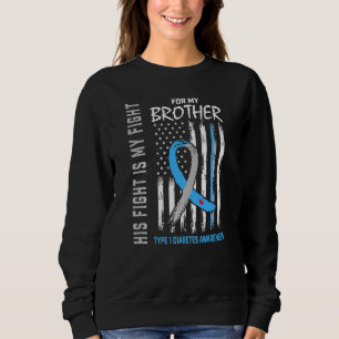 Sudadera Hermano Tipo Uno Diabetes Awareness Ribbon America