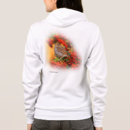 Sudadera Hermit Thrush Songbird en Scarlet Firethorn