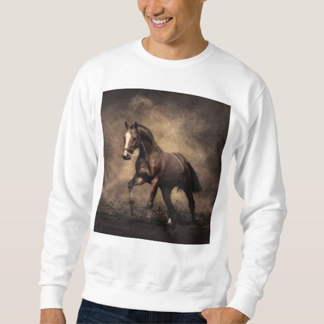 Sudadera Hermosa almohada de caballo marrón (Anverso)