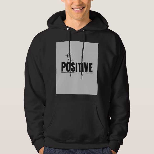 Sudadera Hermosa camiseta negra con texto. (Anverso)