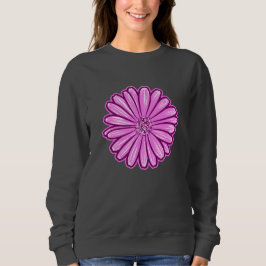 Sudadera Hermosa flor de margarita, Ilustracion de semitono