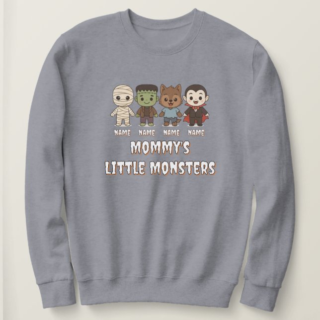 Sudadera Hermosa, Frankenstein, Drácula, lobo (Anverso del diseño)