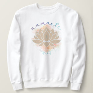 Sudadera Hermosa palabra de castaño escrita con Lotus Desig