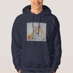 Sudadera Hermosa pintura de tigres bengalíes