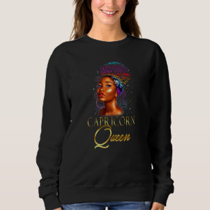 Sudadera Hermosa reina afroamericana de Capricornio de colo
