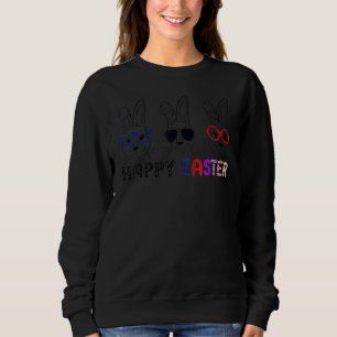 Sudadera Hermosa y linda cara 3 conejitos friendo cara feli