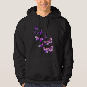 Sudadera Hermosas mariposas Chicas mariposas púrpura maripo