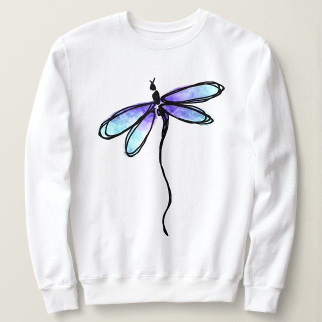Sudadera Hermoso arte abstracto de libélula para llevar (Anverso del diseño)