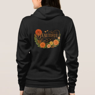 Sudadera Hermoso Arte Floral Estilo Elegante Bordado