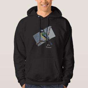 Sudadera Hermoso arte original de Titmouse azul sobre Paste