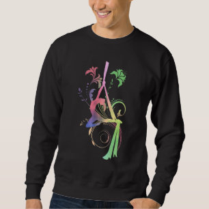 Sudadera Hermoso Artista Floral Aérea Seda Aérea Y Aeri