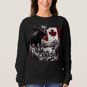 Sudadera Hermoso Canadá. Bandera canadiense. Alce canadiens