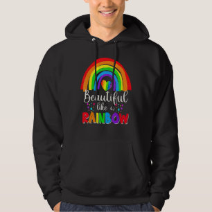 Sudadera Hermoso Como Un Arcoiris Corazón Arcoiris Orgullos