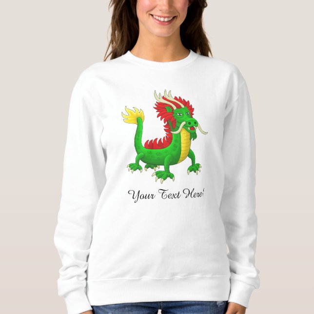 Sudadera Hermoso Dragón Azur Chino (Anverso)