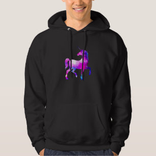 Sudadera Hermoso espacio Nebulosa Galaxy Unicorn Silhouette