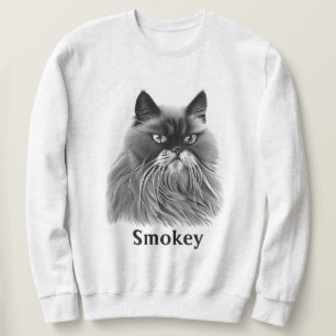 Sudadera Hermoso gato persa con nombre opcional
