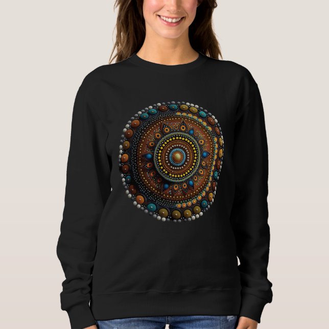 Sudadera Hermoso Mandala de Punto Geométrico (Anverso)