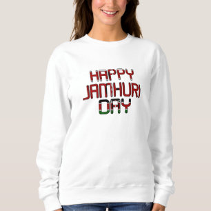 Sudadera Hermoso Negro Rojo Verde Casual Día de Jamhuri de