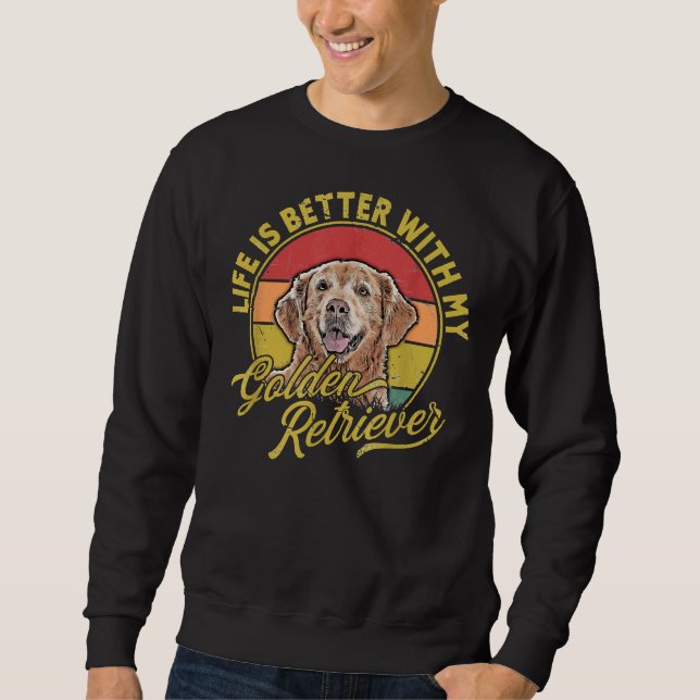 Sudadera Hermoso perro de Golden Retriever (Anverso)