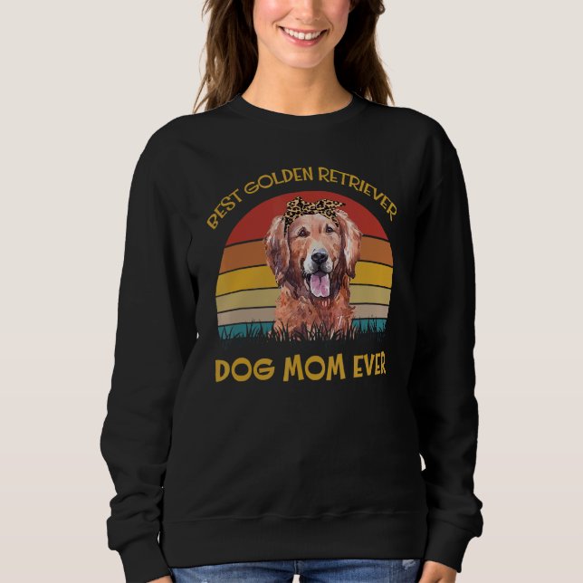 Sudadera Hermoso perro de perro mejor perro mamá de oro rec (Anverso)