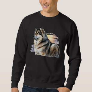 Sudadera Hermoso retrato al acuarela de malamute de Alaska