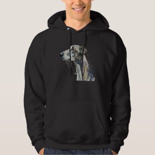 Sudadera Hermoso retrato de galgo al acuarela