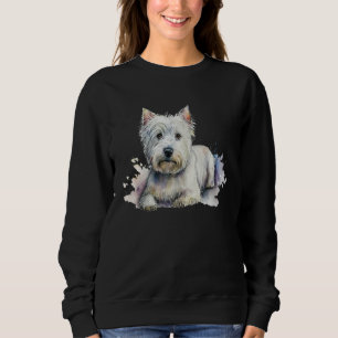 Sudadera Hermoso retrato de Westie en acuarela