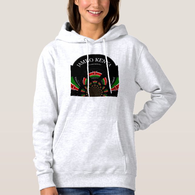 Sudadera Hermoso tapiz de Kenia: Mariposa de bandera kenian (Anverso)