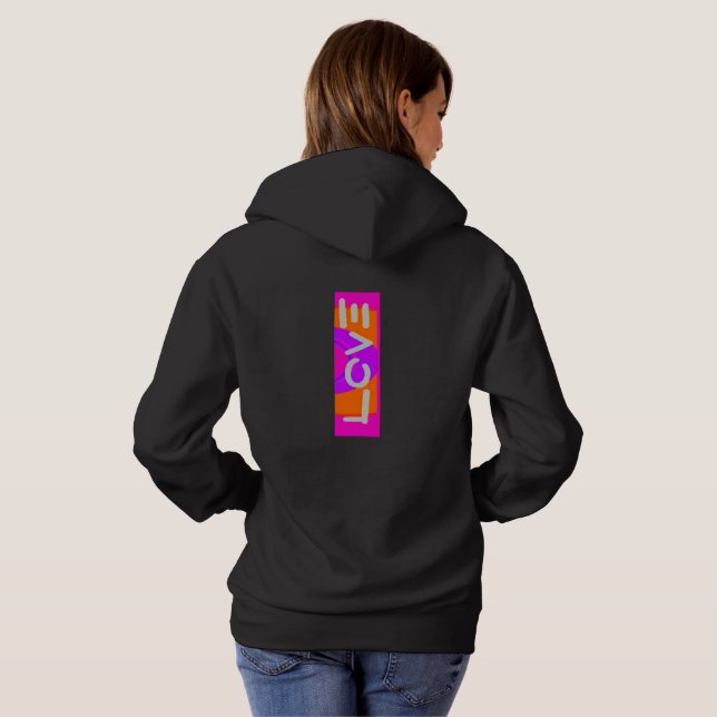Sudadera Hermosos colores de amor femenino (Reverso completo)